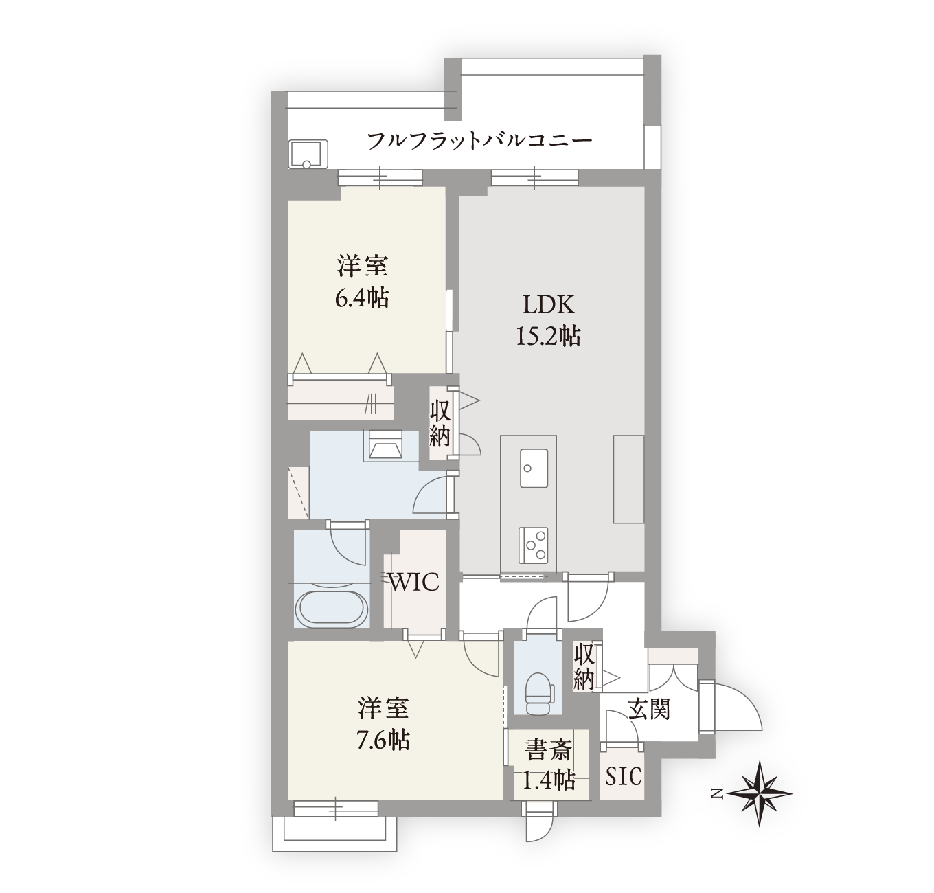 シャトードール プレミア0303号室の間取り